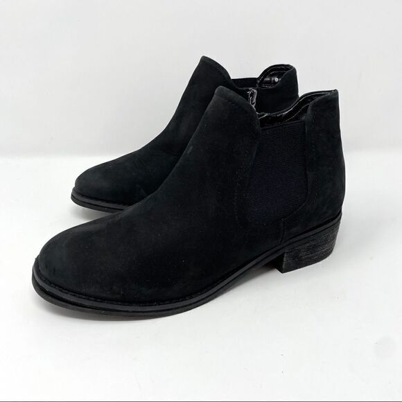 Blondo Black Nubuck Leather Ankle Booties 8.5 - Picture 1 of 7